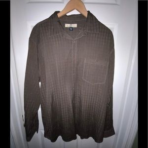 Tommy Bahama men’s Large Silk long sleeve Brown